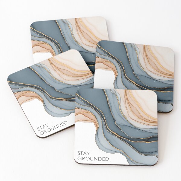 Item preview, Stay Grounded Abstract River Stone Fluid Art Spiritual Design designed and sold by Osmose-Studio.