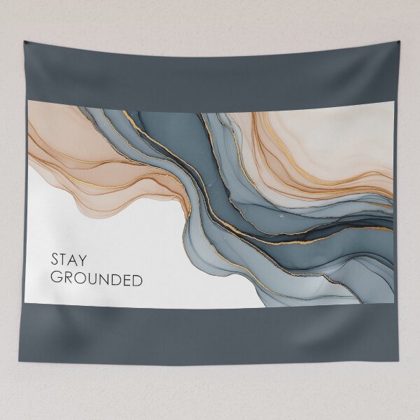 Item preview, Stay Grounded Abstract River Stone Fluid Art Spiritual Design designed and sold by Osmose-Studio.
