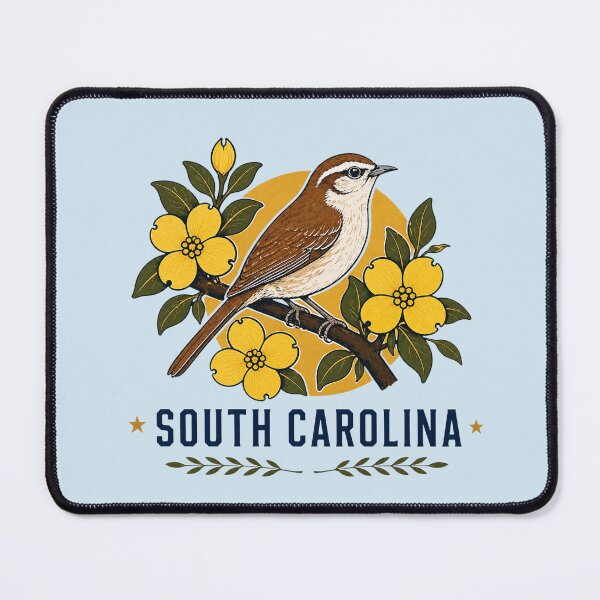 Item preview, South Carolina Wren & Yellow Jessamine Homage designed and sold by The-Drip-Studio.