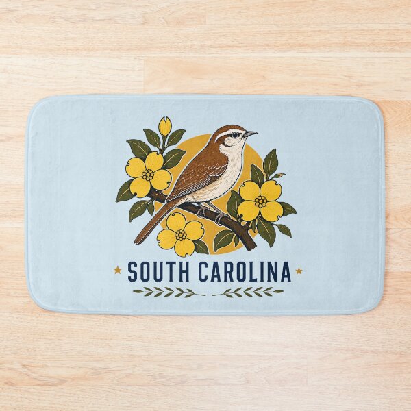 Item preview, South Carolina Wren & Yellow Jessamine Homage designed and sold by The-Drip-Studio.
