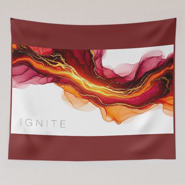 Item preview, Ignite Abstract Lava Flow Fluid Art Spiritual Design designed and sold by Osmose-Studio.