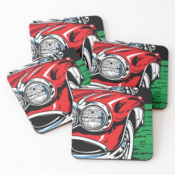 Item preview, Red Classic Car Headlight Nature Scene Art designed and sold by RamyGallery.