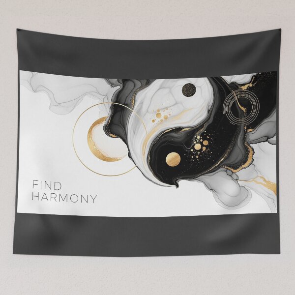 Item preview, Find Harmony Abstract Yin Yang Fluid Art Spiritual Design designed and sold by Osmose-Studio.