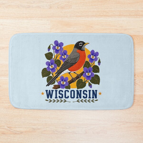 Item preview, Wisconsin Robin & Wood Violet Homage designed and sold by The-Drip-Studio.