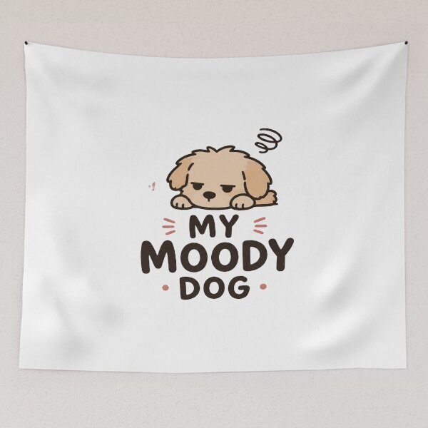 Item preview, My Moody Dog ? | Cute Minimal Dog Aesthetic T-Shirt & Sticker designed and sold by Lovestickerco.