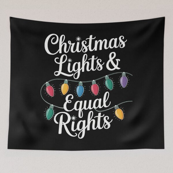 Item preview, Christmas Lights Equal Pride Christmas  Rainbow Holiday LGBTQ Christmas designed and sold by TrinaEspinoza.
