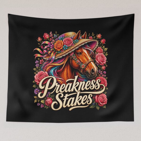 Item preview, Preakness Stakes Horse Racing Derby Vintage Style designed and sold by schoolofbullies.