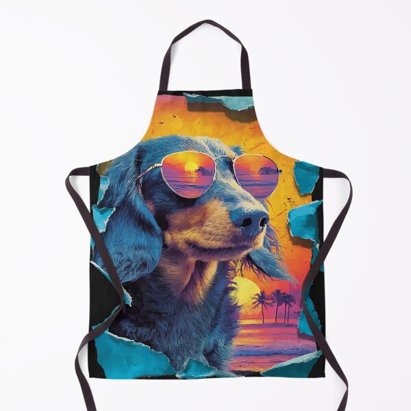 Item preview, Dachshund with Sunglasses Sunset Beach Tropical Dog Summer designed and sold by Littermin.
