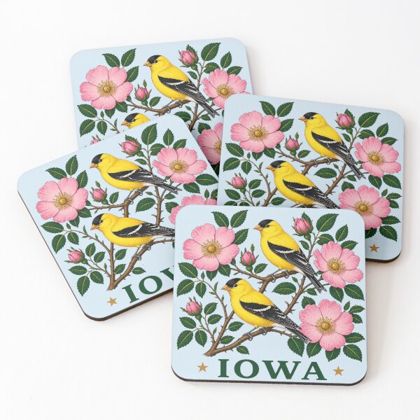 Item preview, Iowa Goldfinches & Prairie Roses Vintage Homage designed and sold by The-Drip-Studio.
