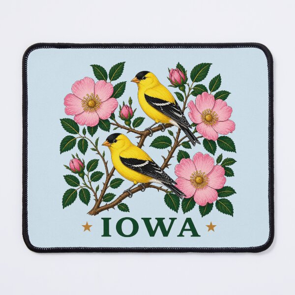Item preview, Iowa Goldfinches & Prairie Roses Vintage Homage designed and sold by The-Drip-Studio.