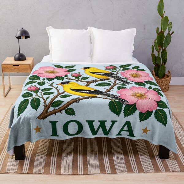 Item preview, Iowa Goldfinches & Prairie Roses Vintage Homage designed and sold by The-Drip-Studio.