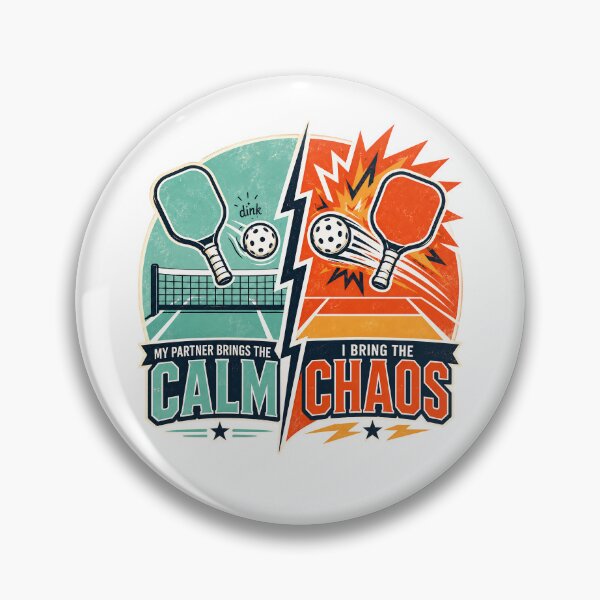 Item preview, Funny Pickleball Doubles Gift My Partner Brings the Calm I Bring the Chaos designed and sold by ExprezzDesigns.