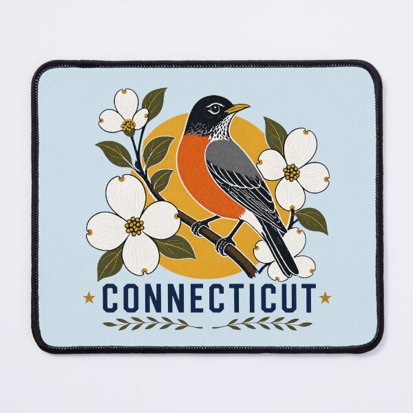 Item preview, Connecticut Robin & Dogwood Heritage Emblem designed and sold by The-Drip-Studio.