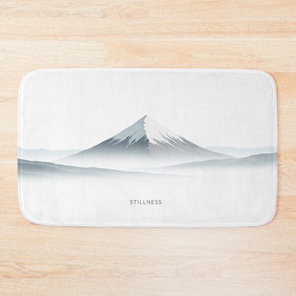 Item preview, Stillness Minimalist Snowy Mountain Moon Spiritual Art designed and sold by Osmose-Studio.