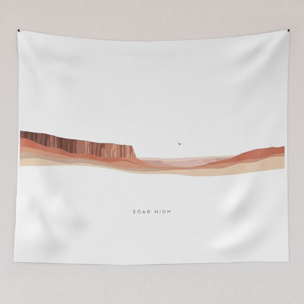 Item preview, Soar High Minimalist Canyon Cliff Bird Spiritual Art designed and sold by Osmose-Studio.