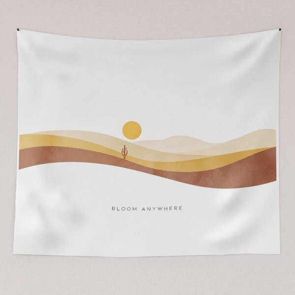 Item preview, Bloom Anywhere Minimalist Desert Dune Cactus Spiritual Art designed and sold by Osmose-Studio.