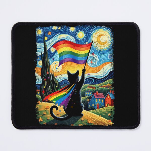 Item preview, starry night cat LGBT designed and sold by schoolofbullies.