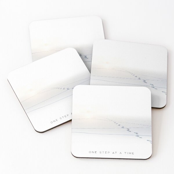 Item preview, One Step at a time Minimalist Frozen Lake Trail Spiritual Art designed and sold by Osmose-Studio.