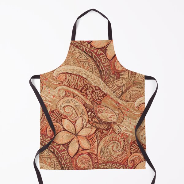 Item preview, Vintage Polynesian Sea Turtle Tribal Pattern Painting designed and sold by sunnthreads.