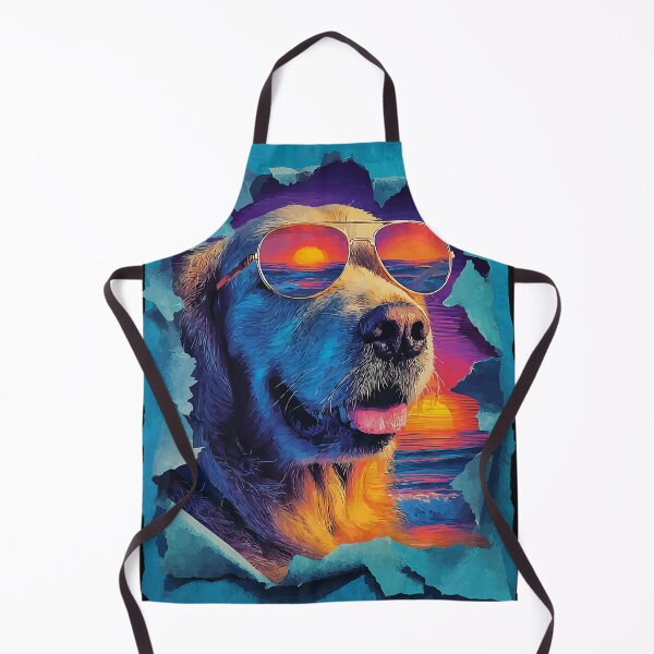 Item preview, Golden Retriever with Sunglasses Sunset Tropical Dog Summer designed and sold by Littermin.