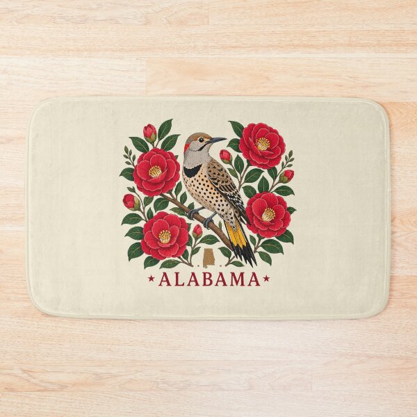 Item preview, Alabama Yellowhammer & Camellia Floral State Emblem designed and sold by The-Drip-Studio.
