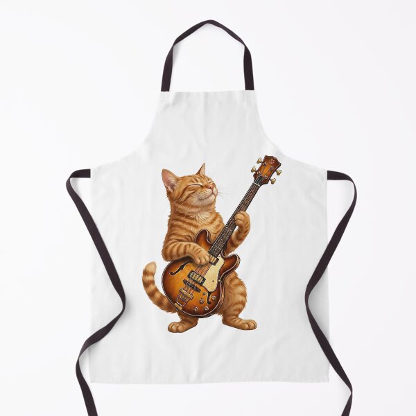 Item preview, Vintage Style Ginger Cat Guitarist designed and sold by laughingshirts.