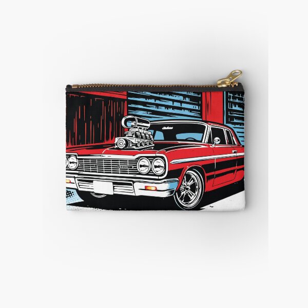 Item preview, Red Classic Muscle Car Supercharged Engine Art designed and sold by RamyGallery.