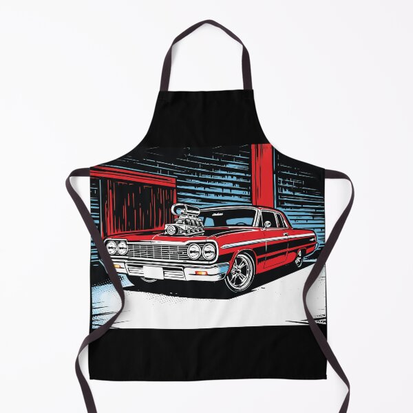 Item preview, Red Classic Muscle Car Supercharged Engine Art designed and sold by RamyGallery.