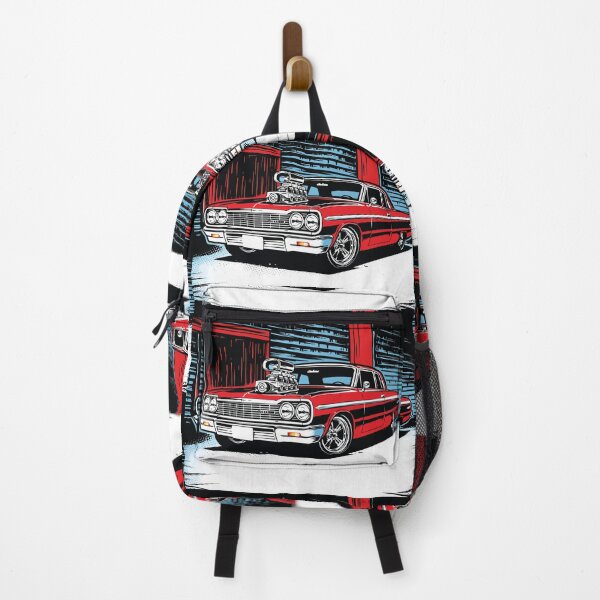 Item preview, Red Classic Muscle Car Supercharged Engine Art designed and sold by RamyGallery.