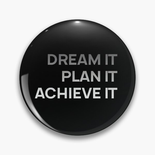 Item preview, Dream It Plan It Achieve It - Minimalist Success Mindset Typography Art designed and sold by AVNGR-Design.