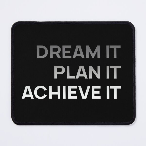 Item preview, Dream It Plan It Achieve It - Minimalist Success Mindset Typography Art designed and sold by AVNGR-Design.