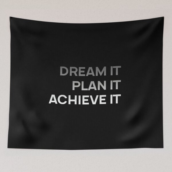 Item preview, Dream It Plan It Achieve It - Minimalist Success Mindset Typography Art designed and sold by AVNGR-Design.
