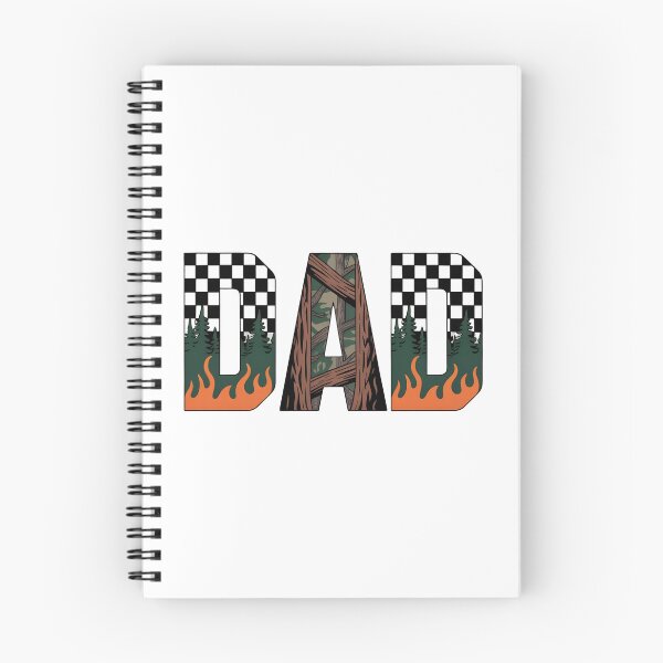Item preview, Dad Woodland Camo Checkered Fire Graphic T-Shirt Design designed and sold by FestivityFinds.