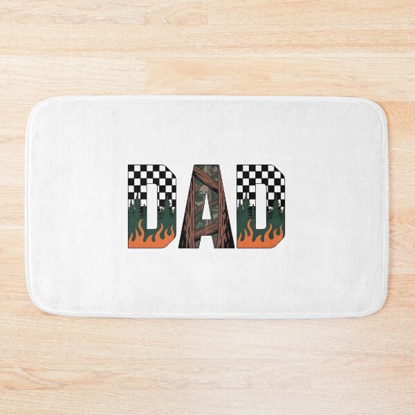Item preview, Dad Woodland Camo Checkered Fire Graphic T-Shirt Design designed and sold by FestivityFinds.