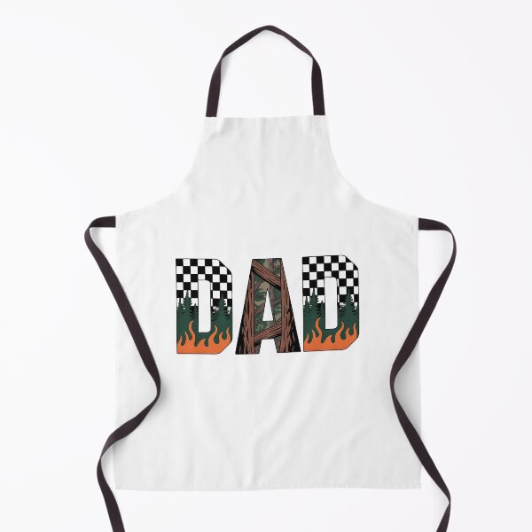 Item preview, Dad Woodland Camo Checkered Fire Graphic T-Shirt Design designed and sold by FestivityFinds.