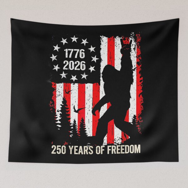 Item preview, Bigfoot Sasquatch American Patriot 250 Years Of Freedom 1776 2026 designed and sold by QuentinHarrow.