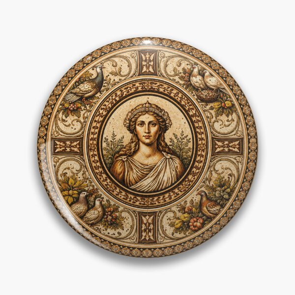 Item preview, Ancient Roman Mosaic Classical Mediterranean Art designed and sold by Myra365Art.