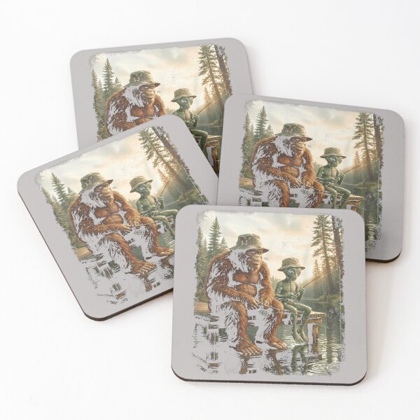 Item preview, Bigfoot Alien Fishing Funny Men UFO Sasquatch Lovers Camping designed and sold by mjohnson9.
