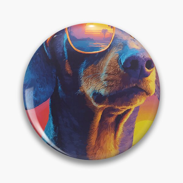 Item preview, Tropical Dachshund with Sunglasses Sunset Beach Dog Summer  designed and sold by Littermin.