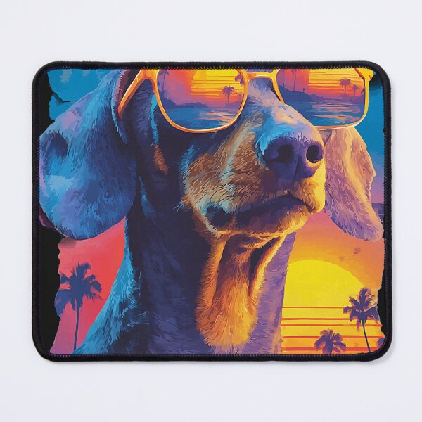 Item preview, Tropical Dachshund with Sunglasses Sunset Beach Dog Summer designed and sold by Littermin.