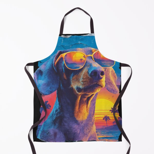 Item preview, Tropical Dachshund with Sunglasses Sunset Beach Dog Summer  designed and sold by Littermin.