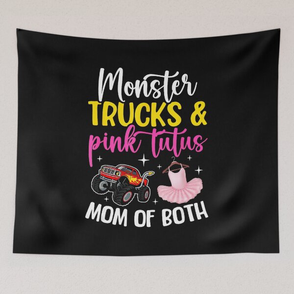 Item preview, Monster Trucks and Pink Tutus Mom of Both  designed and sold by zamiokaline.