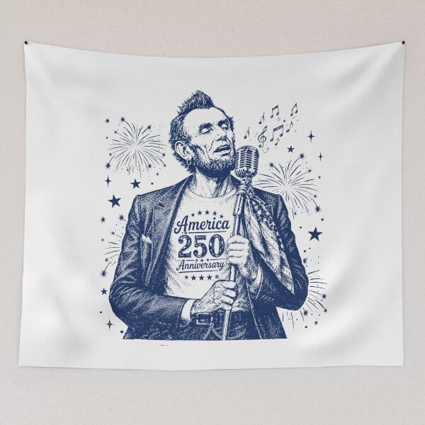 Item preview,  Abraham Lincoln Singing Funny 250 Years of America  designed and sold by Ortigzitoun.