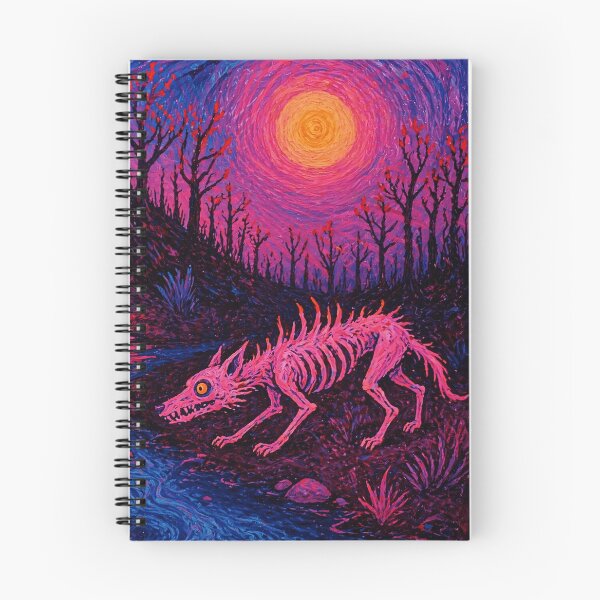 Item preview, Neon Skeleton Wolf Dark Fantasy  designed and sold by Modaozushi216.