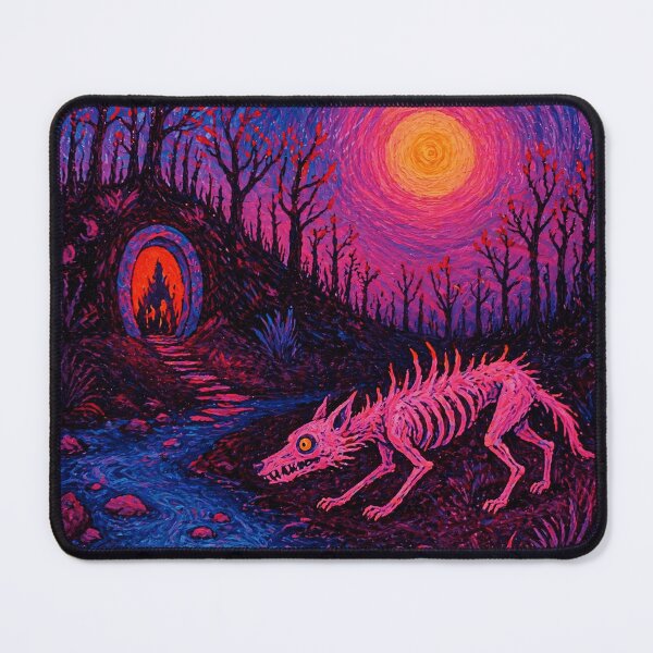 Item preview, Neon Skeleton Wolf Dark Fantasy designed and sold by Modaozushi216.