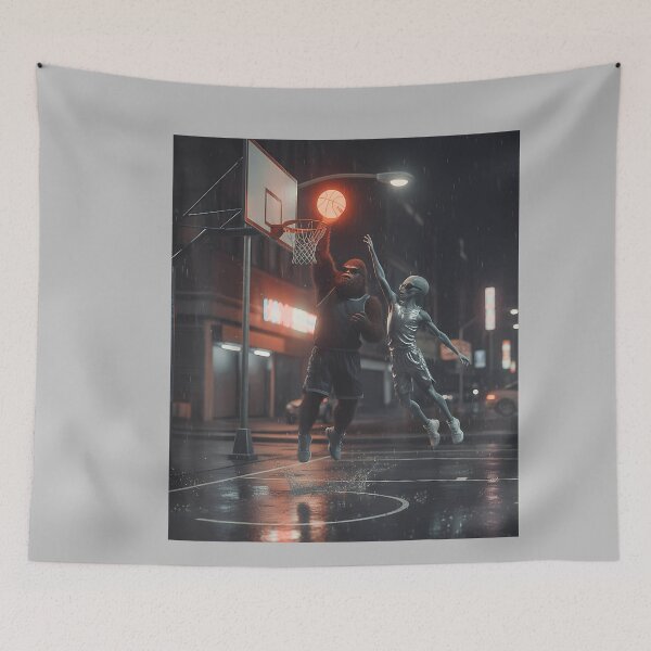 Item preview, Bigfoot and Alien Basketball. UFO Bigfoot Cryptid Sports designed and sold by mjohnson9.