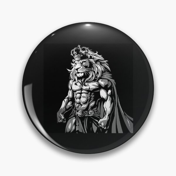 Item preview, Muscular Crowned Lion Warrior King designed and sold by inkoutninja.