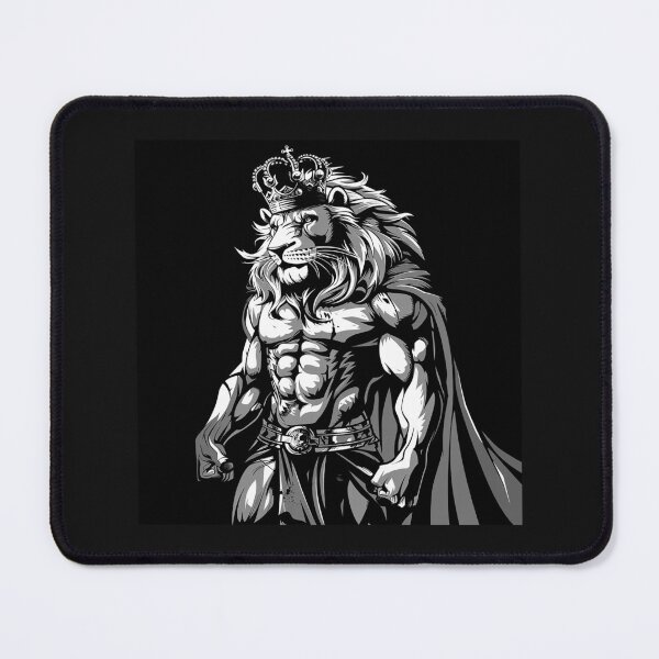Item preview, Muscular Crowned Lion Warrior King designed and sold by inkoutninja.