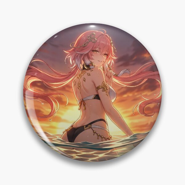 Item preview, Changli // Wuthering Waves Illustration - Sunset Beach Ocean Anime Art designed and sold by Astraphyllia.