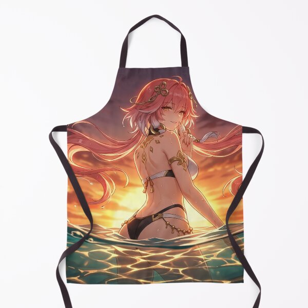 Item preview, Changli // Wuthering Waves Illustration - Sunset Beach Ocean Anime Art designed and sold by Astraphyllia.